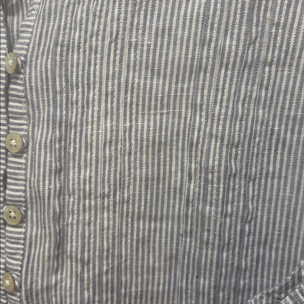 Faherty Isha Blue stripe linen dress x large - Picture 3 of 8
